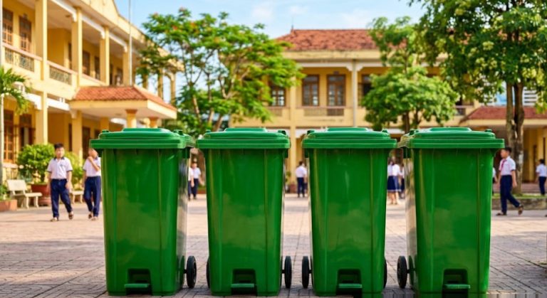 Thùng Rác Cho Sân Trường Bền Bỉ, Giá Sỉ | Bảo Linh