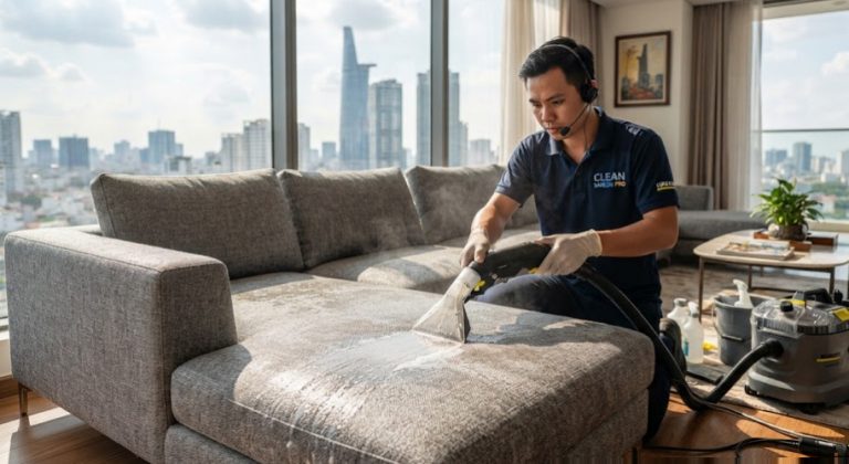 Dịch Vụ Vệ Sinh Ghế Sofa Quận 4 Sạch Sâu Tại Nhà