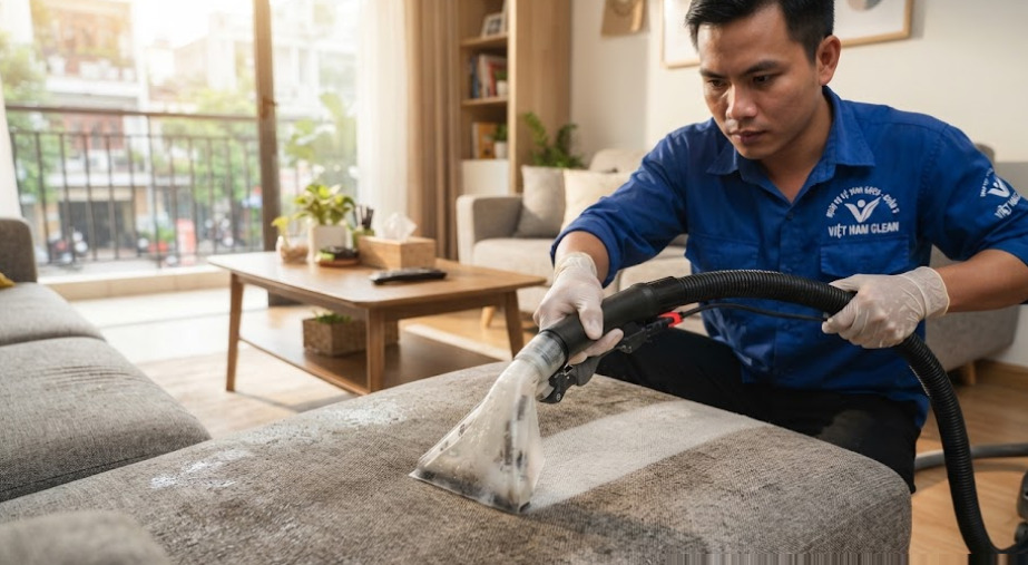 Vệ Sinh Sofa Vải Quận 5 Chuyên Nghiệp – Sạch Sâu, Khử Mùi, Diệt Khuẩn