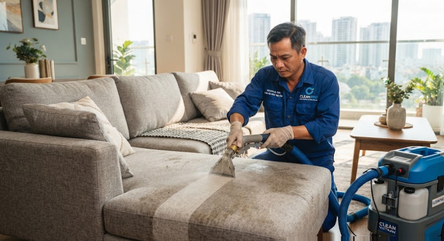 Vệ Sinh Sofa Vải Thủ Đức Sạch Sâu, Diệt Khuẩn Tận Gốc