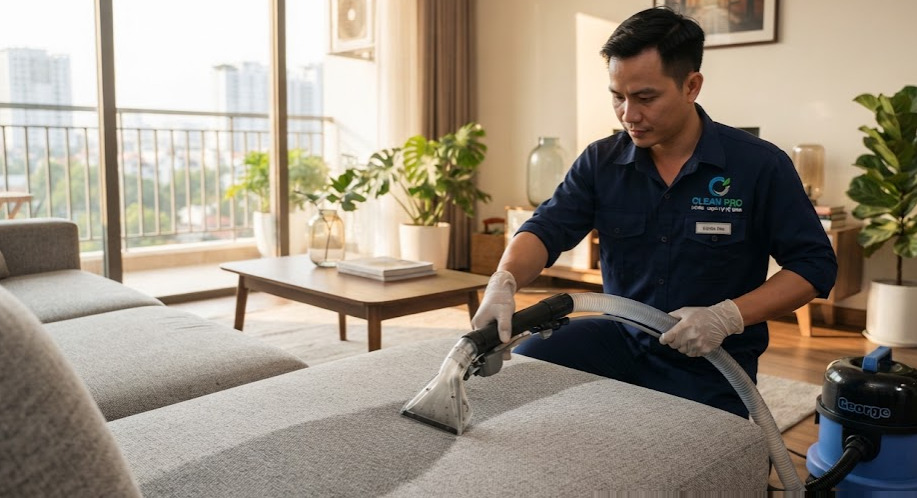 Bảng giá dịch vụ giặt ghế sofa Quận 5 mới nhất và các yếu tố ảnh hưởng chi phí