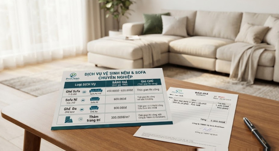 Bảng Giá Dịch Vụ Giặt Ghế Sofa Tại Quận 7 Chi Tiết Và Yếu Tố Cấu Thành Chi Phí