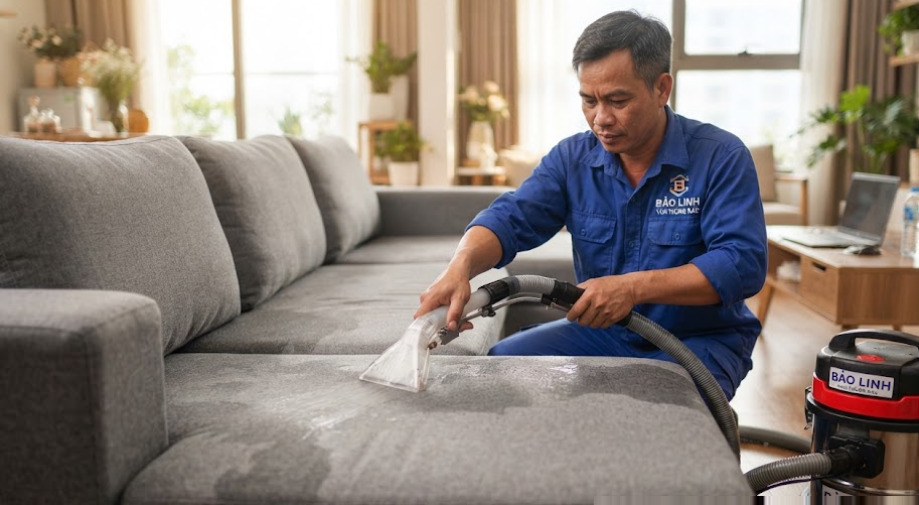 Bảng giá dịch vụ giặt ghế sofa Tân Phú trọn gói chi tiết theo từng chất liệu
