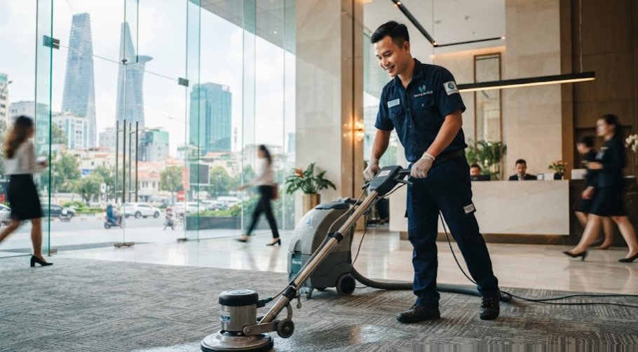 Bảng giá dịch vụ giặt thảm Quận 1 chi tiết theo mét vuông và các yếu tố cấu thành chi phí