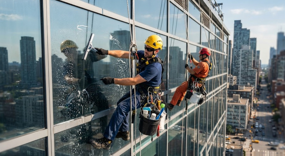 Bảng giá dịch vụ lau kính Quận 5 chi tiết và các yếu tố cấu thành chi phí thực tế