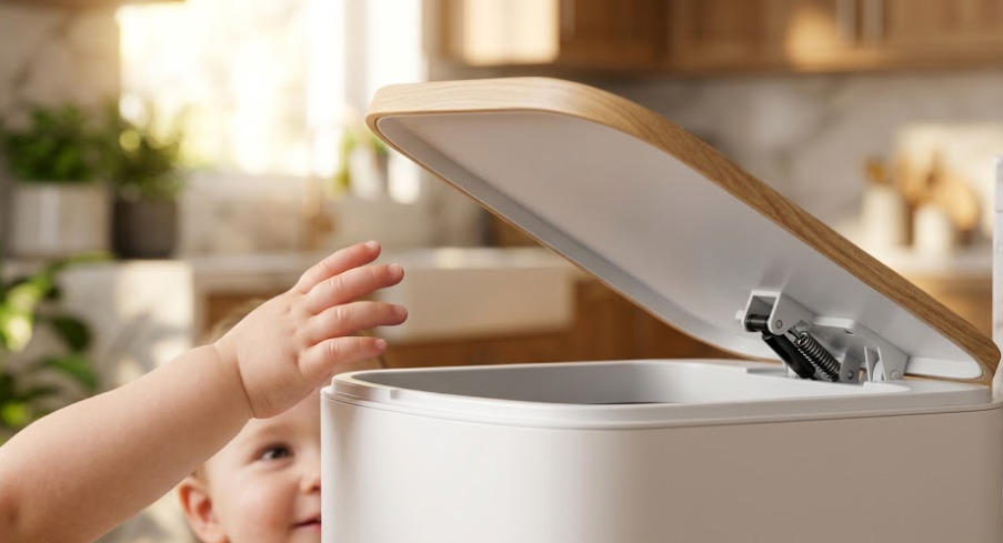 Cấu tạo và thông số kỹ thuật tối ưu của thùng rác mầm non chống va đập
