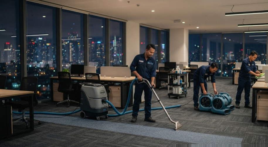 H2: Quy trình chuẩn 5 bước thi công Dịch vụ giặt thảm Quận 2 của đội ngũ chuyên gia