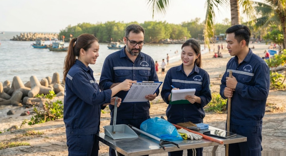 Làm thế nào để lựa chọn vật liệu thùng rác và thiết bị vệ sinh chịu được hơi muối biển Cần Giờ?