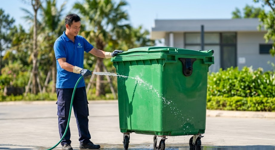 Máy chà sàn công nghiệp và quy trình làm sạch sàn nhựa giả gỗ không lo trầy xước hay bong tróc keo