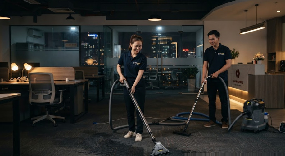 Quy trình 6 bước chuẩn chuyên gia trong dịch vụ giặt thảm Phú Nhuận