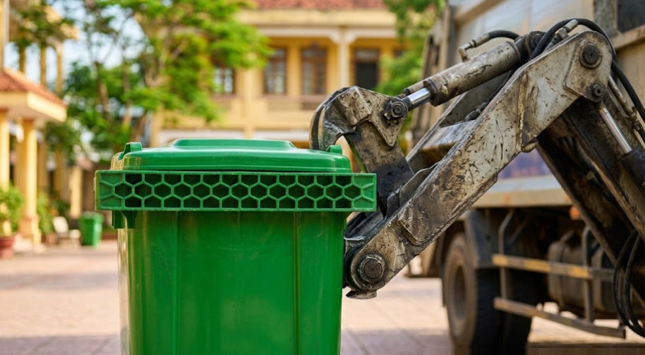 So sánh độ bền thùng rác nhựa HDPE và Composite khi phơi nắng ngoài trời: Đâu là lựa chọn an toàn?