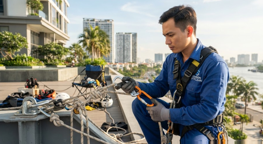 Tại sao nên chọn dịch vụ lau kính Quận 2 của chuyên gia Đoan Áo Xanh?