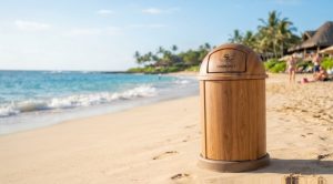 Thùng Rác Bãi Biển Resort Chống Gió – Giải Pháp Cảnh Quan Cao Cấp