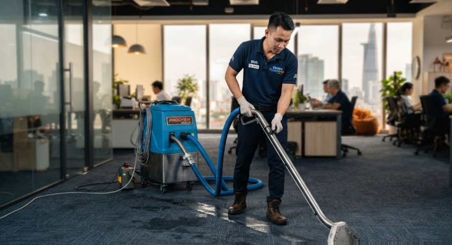 Tổng quan dịch vụ giặt thảm Quận 11 và thực trạng ô nhiễm thảm trải sàn văn phòng