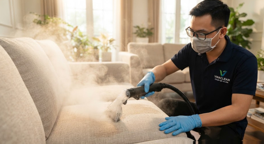 Bảng giá chi tiết dịch vụ vệ sinh sofa vải tại quận Bình Tân trọn gói năm 2026 là bao nhiêu?
