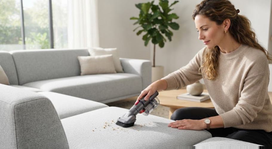Quy trình 6 bước giặt sofa nỉ Quận 2 chuẩn chuyên gia Bảo Linh diễn ra như thế nào?
