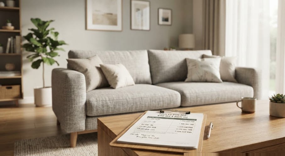 Tại sao ghế sofa nỉ đặt ở phòng khách Quận 7 lại nhanh bám bụi và xỉn màu?